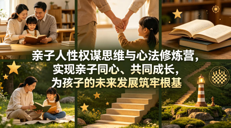 亲子人性权谋思维与心法修炼营，实现亲子同心、共同成长，为孩子的未来发展筑牢根基【音频】-易创网