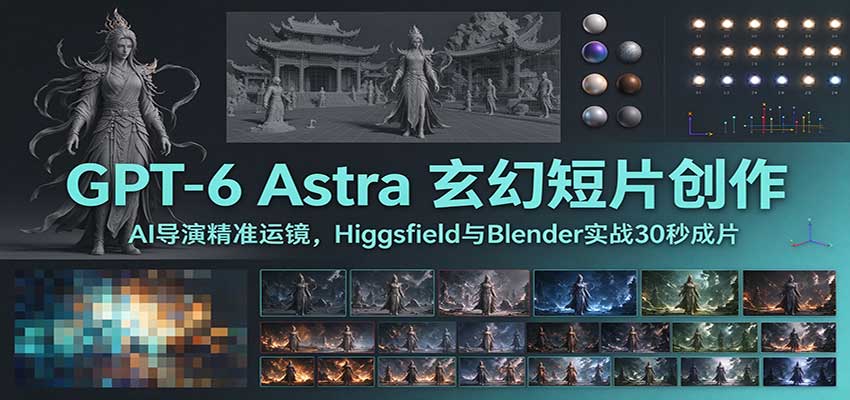 GPT-6 Astra 玄幻短片创作：AI导演精准运镜，Higgsfield与Blender实战30秒成片-易创网