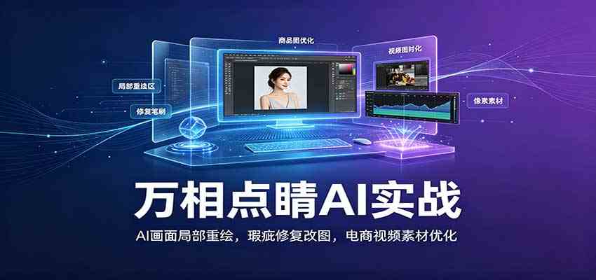 万相点睛AI实战：AI画面局部重绘，瑕疵修复改图，电商视频素材优化-易创网