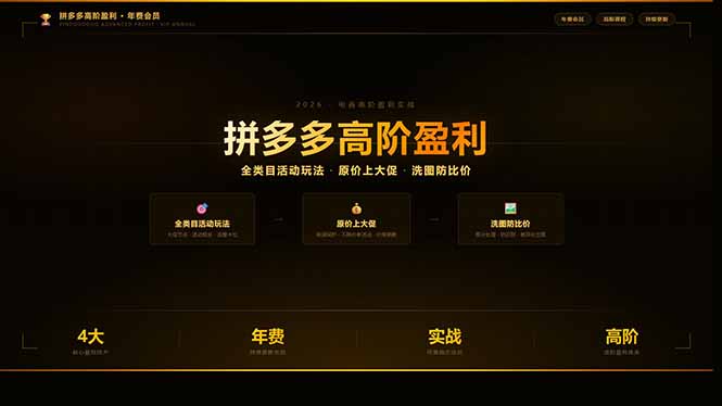 拼多多高阶盈利年费会员(更新3月31-易创网