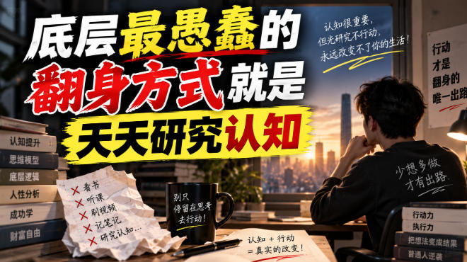 付费文章：底层最愚蠢的翻身方式就是天天研究认知-易创网