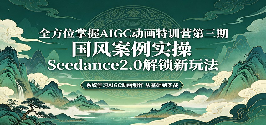零基础AIGC动画精通第三期：国风案例实操，Seedance2.0解锁新玩法-易创网