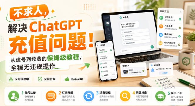 不求人，解决ChatGPT充值问题！从建号到续费的保姆级教程，全程无违规操作-易创网