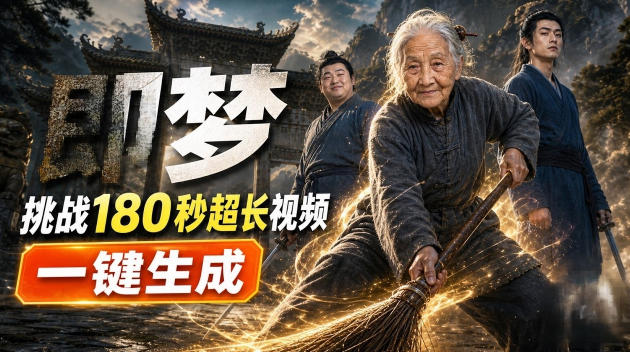 即梦挑战180秒超长视频！一键生成3分钟电影？完整制作流程详细分享！-易创网