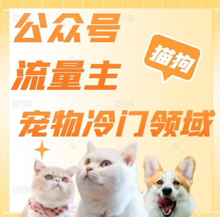 公众号流量主，萌宠冷门领域，单日收益2000+，简单暴力掘金，矩阵操作，无限放大收益！网赚项目-副业赚线-互联网创业-资源整合易创网