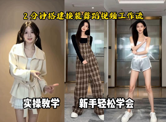 通过Coze工作流，制作《跳舞卡点换装视频》，两分钟制作完成，从0到1演示搭建过程-易创网