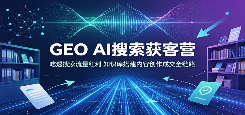 GEO AI搜索获客营：吃透搜索流量红利，知识库搭建内容创作成交全链路-易创网