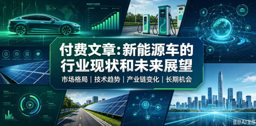付费文章：新能原车的行业现状和未来展望-易创网