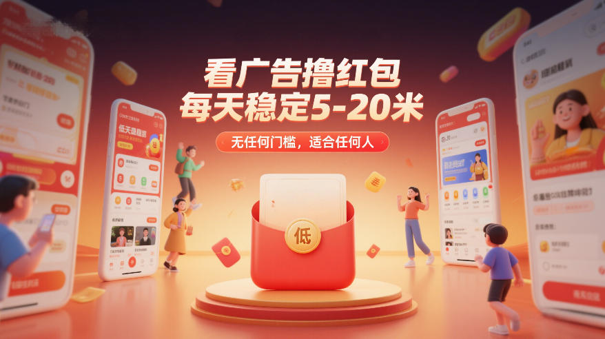 看广告撸红包，每天稳定5-20米，无任何门槛，适合任何人网赚项目-副业赚线-互联网创业-资源整合易创网