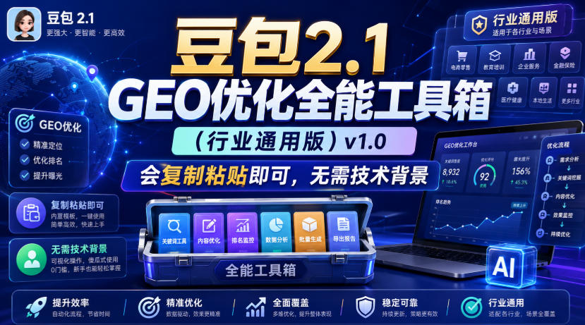 豆包2.1 GEO优化全能工具箱（行业通用版）v1.0，会复制粘贴即可，无需技术背景-易创网
