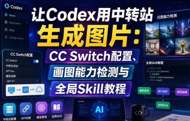 让Codex用中转站生成图片：CC Switch配置、画图能力检测与全局Skill教程-易创网