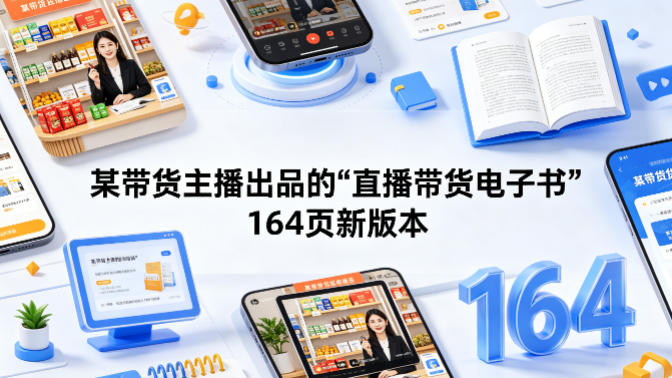 某带货主播出品的《直播带货电子书》164页新版本-易创网