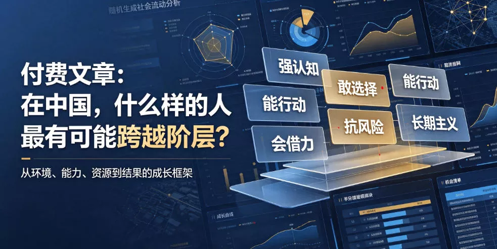 付费文章：在中国，什么样的人最有可能跨越阶层？-易创网