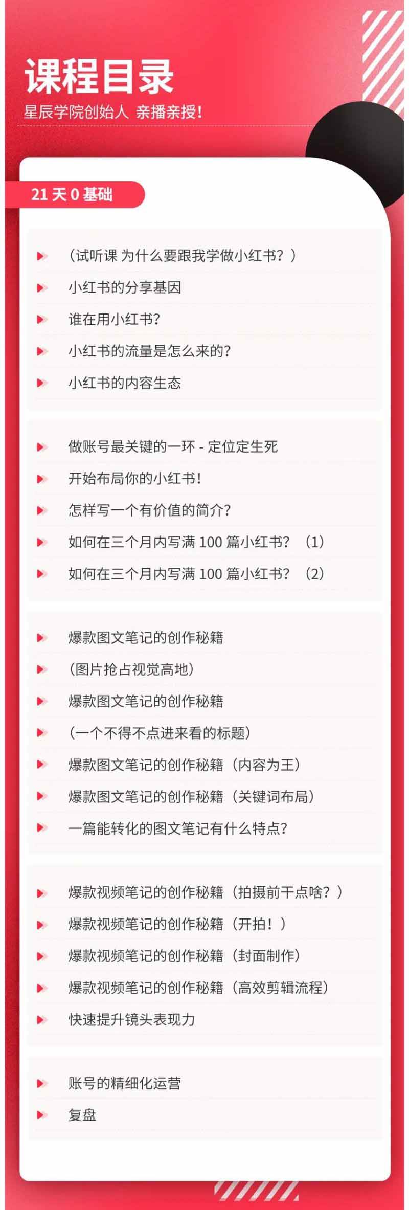 （20341期）小红书21天图文视频爆款创作课：掌握选题、图片、标题、内容、关键词与脚本剪辑，建立持续创作体系-易创网