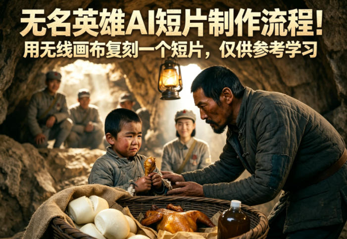 无名英雄AI短片制作流程！用无线画布复刻一个短片，仅供参考学习-易创网