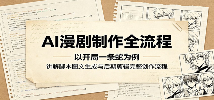 AI漫剧制作全流程：以开局一条蛇为例，讲解脚本图文生成与后期剪辑完整创作流程-易创网