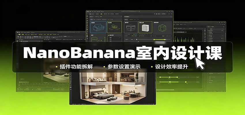 NanoBanana室内设计课：无限画布配置，插件实操，生图改图视频制作-易创网