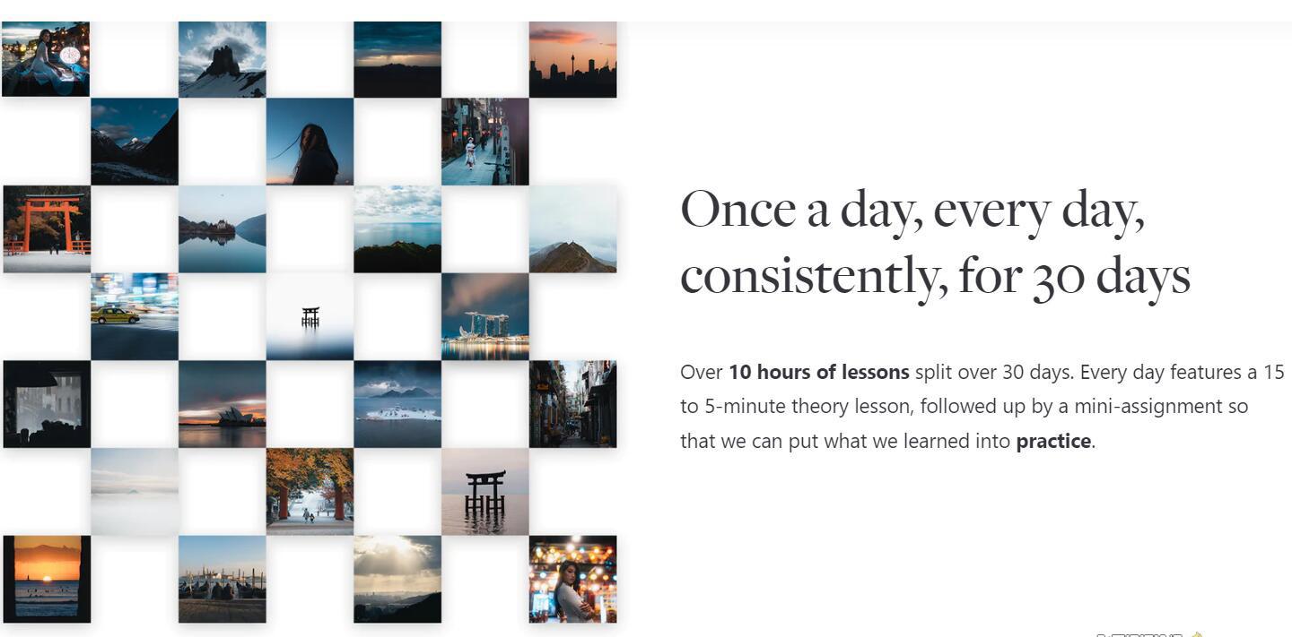 网红摄影师Pat Kay – 30天摄影基础知识加速器教程-30节课-中英字幕-易创网