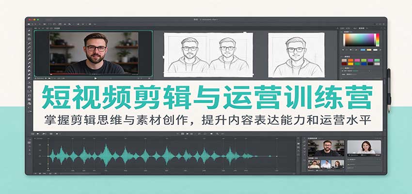 短视频剪辑与运营训练营：掌握剪辑思维与素材创作，提升内容表达能力和运营水平-易创网