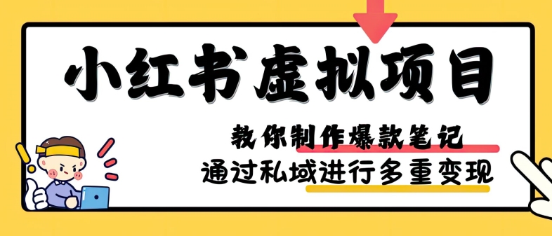 小红书虚拟项目实战，爆款笔记制作，矩阵放大玩法分享网赚项目-副业赚线-互联网创业-资源整合易创网