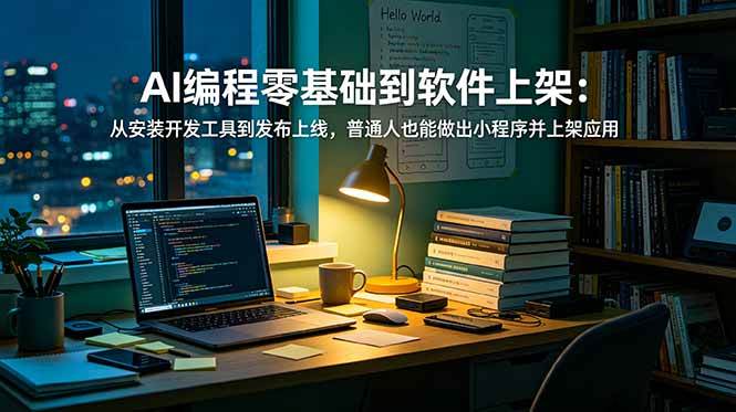 （19109期）AI编程零基础到软件上架：从安装开发工具到发布上线，普通人也能做出小程序并上架应用商店-易创网