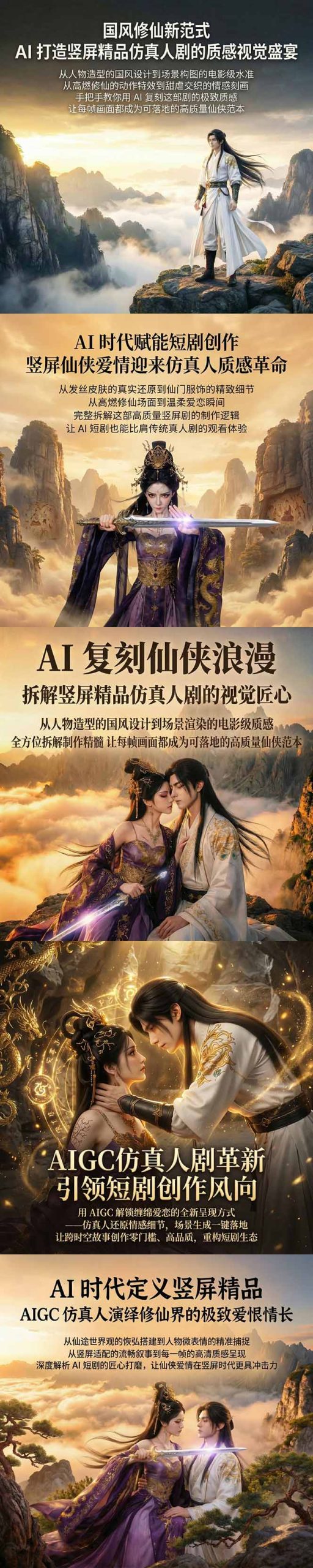 AIGC 仿真人短剧创作革新，解锁仙侠爱恋全新呈现，一键出高质场景，零门槛打造爆款剧集-易创网