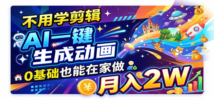 AI动画彻底爆了！一单500~800，全程派单，小白也能月入2W+-易创网