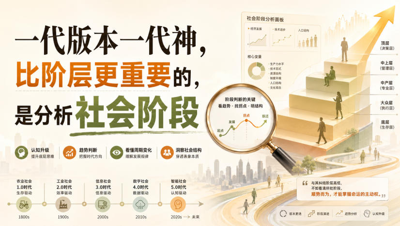 付费文章：一代版本一代神，比阶层更重要的，是分析社会阶段-易创网