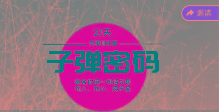 《子弹密码训练营》-用一句话文案勾人勾心卖产品，21天学到顶尖文案大师策略和技巧-易创网