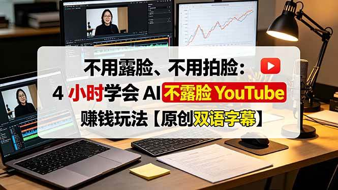 （19161期）不用露脸、不用拍脸：4 小时学会 AI 不露脸 YouTube 赚钱玩法【原创双语字幕】-易创网