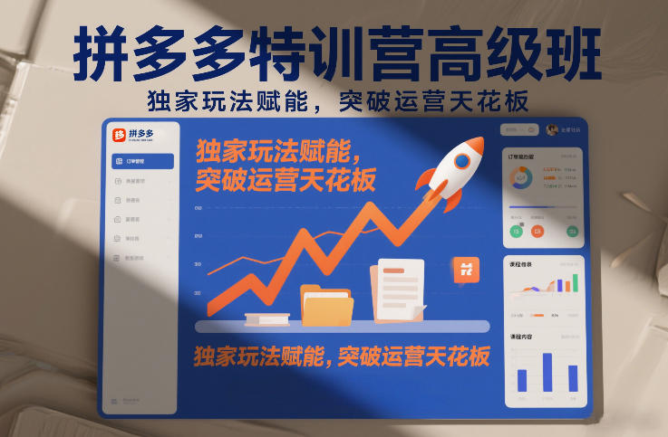 拼多多特训营高阶班，独家玩法赋能，突破运营天花板（更新26年4月1日）-易创网