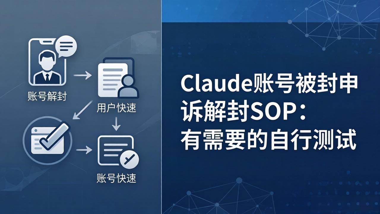 Claude账号被封申诉解封SOP：有需要的自行测试-易创网