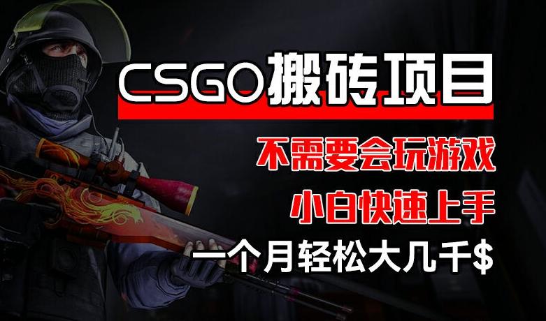 CSGO 装备搬砖项目，操作简单，不需要会玩游戏，小白也能快速上手，一个月轻松大几千【揭秘】-易创网