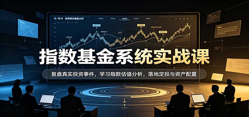 指数基金系统实战课：复盘真实投资事件，学习指数估值分析，落地定投与资产配置-易创网