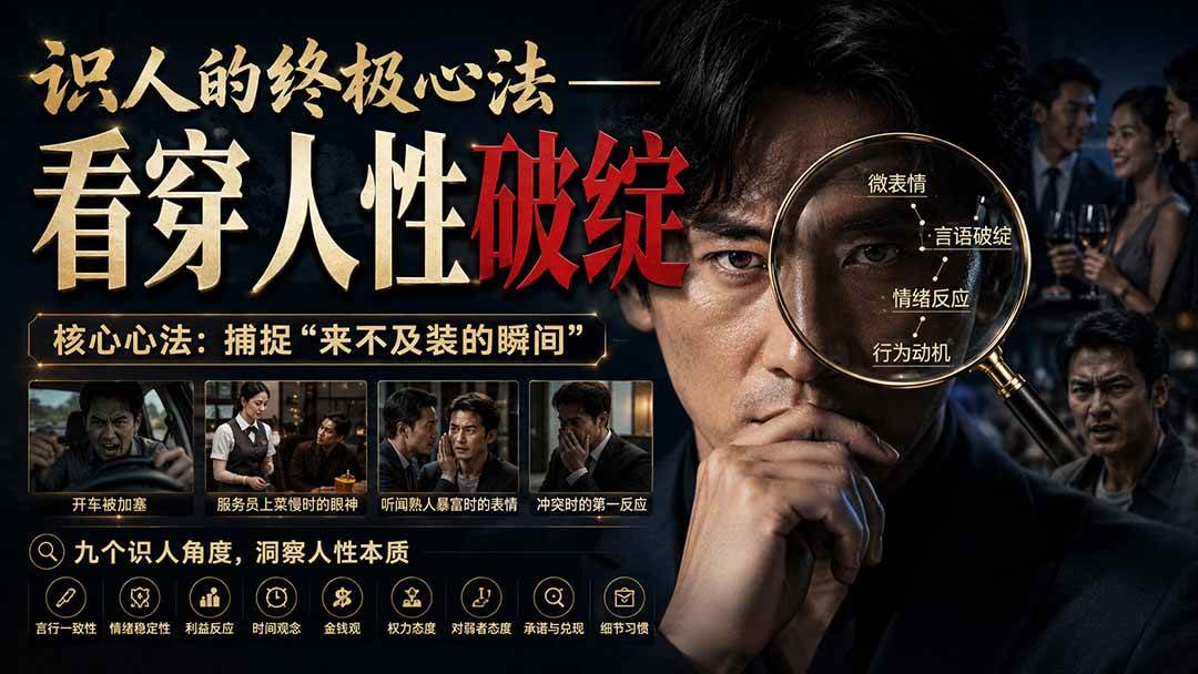（20300期）付费文章：识人的终极心法——看穿人性破绽-易创网