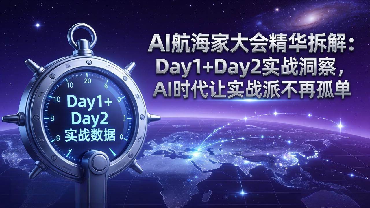 （17867期）AI航海家大会精华拆解：Day1+Day2实战洞察，AI时代让实战派不再孤单-易创网