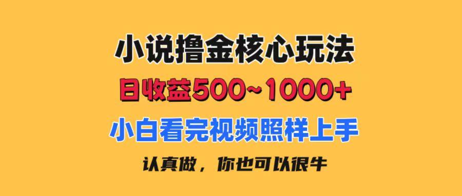 小说撸金核心玩法，日收益500-1000+，小白看完照样上手，0成本有手就行网赚项目-副业赚线-互联网创业-资源整合易创网
