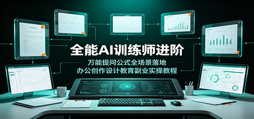 全能AI训练师进阶：万能提问公式全场景落地，办公创作设计教育副业实操教程-易创网