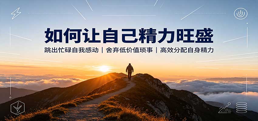 如何让自己精力旺盛：跳出忙碌自我感动，舍弃低价值琐事，高效分配自身精力-易创网