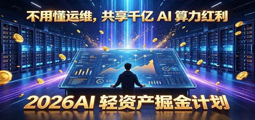 不用懂运维，共享千亿 AI 算力红利，2026AI 轻资产掘金计划-易创网