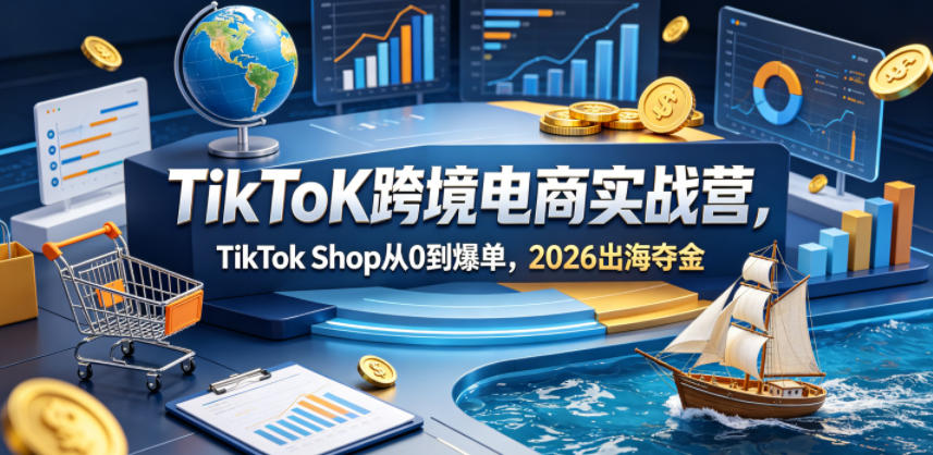 TikToK跨境电商实战营，TikTok Shop从0到爆单，2026出海夺金-易创网
