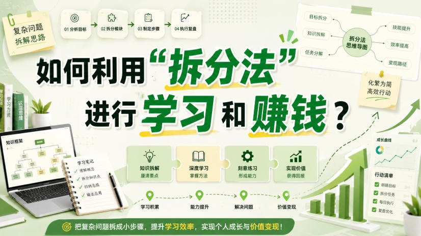 付费文章：如何利用“拆分法”进行学习和賺钱？-易创网