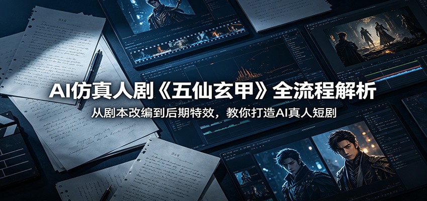 AI仿真人剧《五仙玄甲》全流程解析：从剧本改编到后期特效，教你打造AI真人短剧-易创网