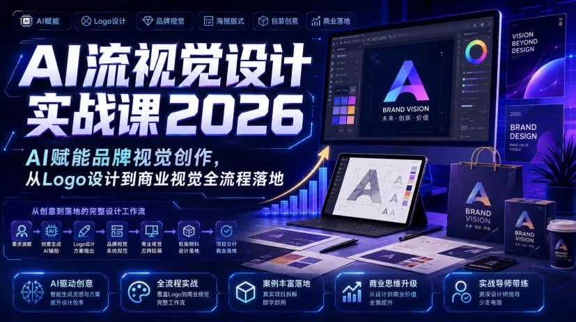 AI流视觉设计实战课2026：AI赋能品牌视觉创作，从Logo设计到商业视觉全流程落地-易创网