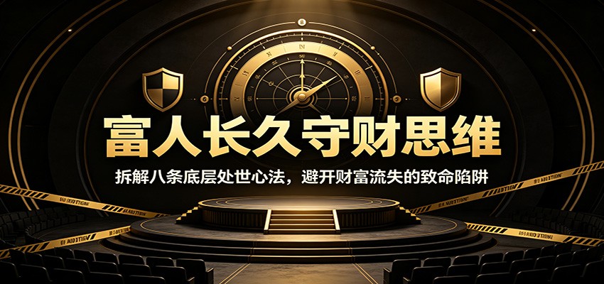 富人长久守财思维：拆解八条底层处世心法，避开财富流失的致命陷阱-易创网