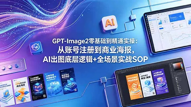 GPT-Image2零基础到精通实操：从账号注册到商业海报，AI出图底层逻辑+全场景实战SOP-易创网