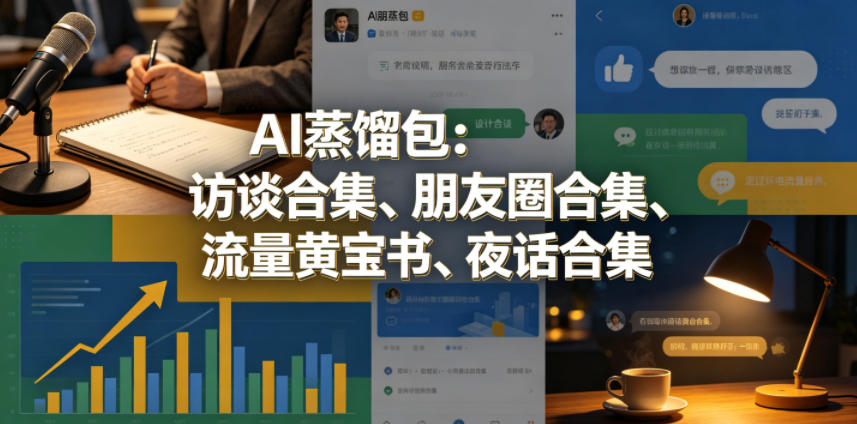 AI蒸馏包：访谈合集、朋友圈合集、流量黄宝书、夜话合集【文档】-易创网