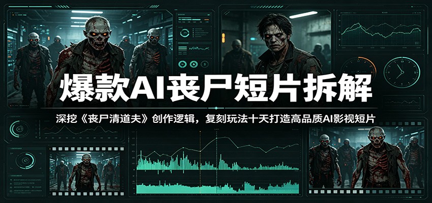 爆款AI丧尸短片拆解：深挖《丧尸清道夫》创作逻辑，复刻玩法快速打造高品质AI影视短片-易创网