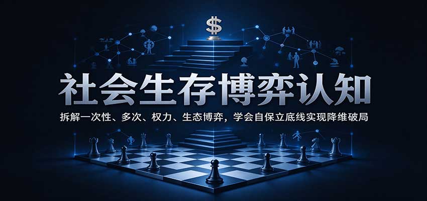 社会生存博弈认知：拆解一次性、多次、权力、生态博弈，学会自保立底线实现降维破局-易创网