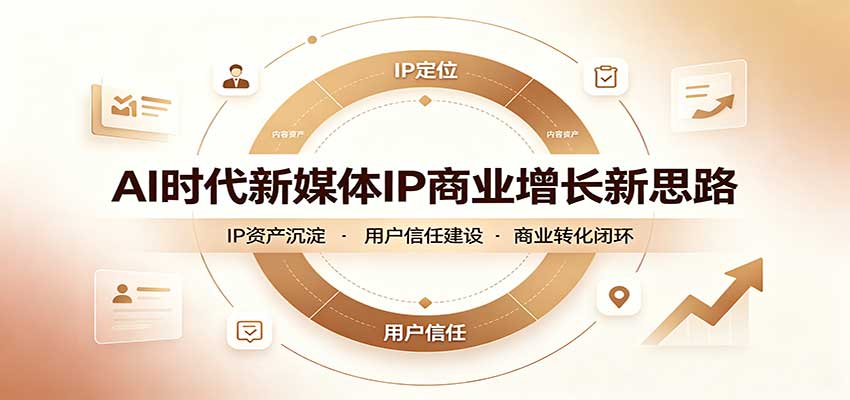 AI时代新媒体IP商业增长新思路：摒弃复杂运营套路，用极简思维打通获客路径-易创网
